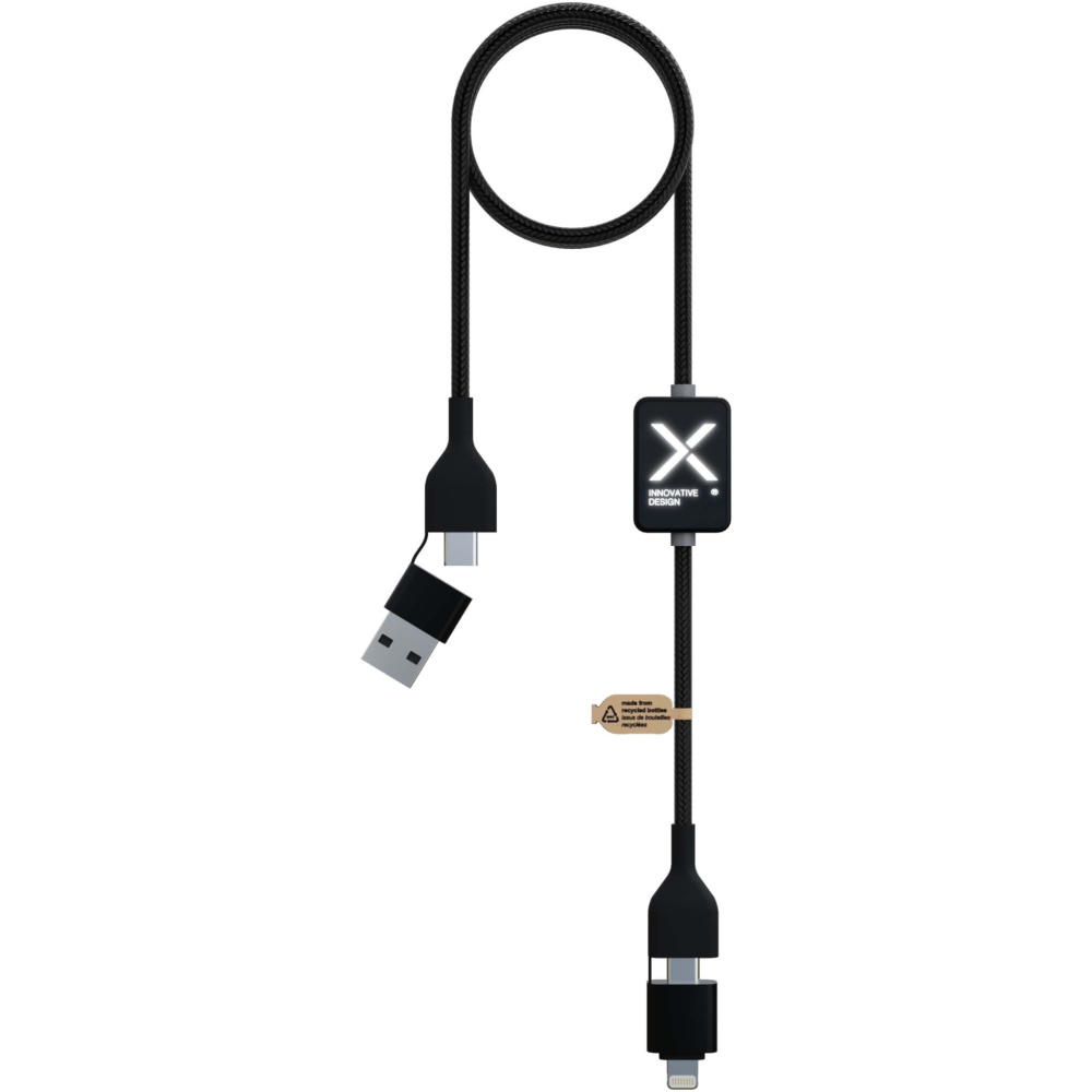 Logotrade dovana nuotrauka: SCX.design C32 60W jungiklio įkrovimo laidas su šviečiančiu logotipu