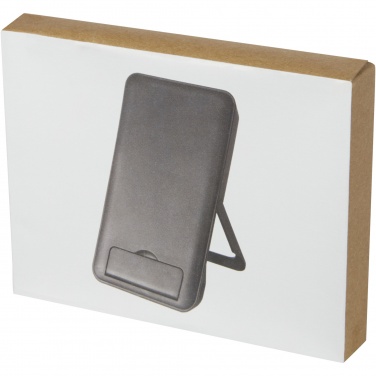 Logotrade dāvanas foto: Loop 10 W pārstrādāta plastmasas bezvadu uzlādes paliktnis ar tālruņa statīvu