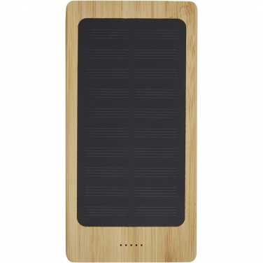 Logotrade korporatīvās dāvanas foto: Alata 8000 mAh bambusa saules enerģijas banka
