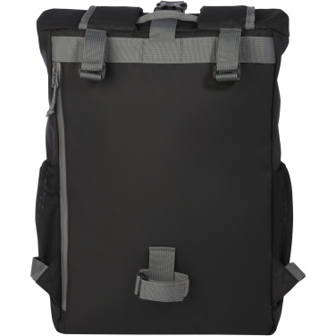 Logotrade biznesa dāvanas foto: Aqua 15" GRS otrreizējās pārstrādes ūdensizturīgs roll-top velosipēda soma 20L