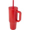 Brady 900 ml RCS sertificēta izolēta glāze ar silikona salmiņu, Sarkans
