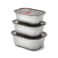 Black+Blum ēdienu sagatavošanas kastīšu (3 gab.) komplekts, mazs, vidējs, liels, pelēks