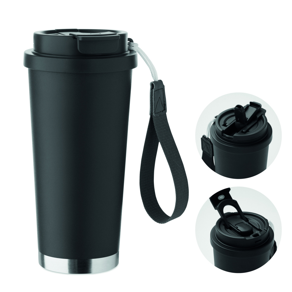 Logotrade korporatīvās dāvanas foto: Divsienu glāze 500ml