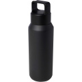 Astra 600 ml RCS sertificēta pārstrādāta nerūsējošā tērauda vara vakuuma izolēta ūdens pudele, Vienmērīgi melna