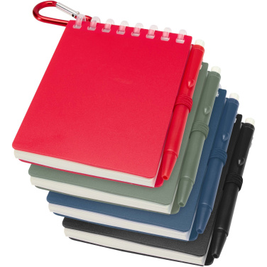 Logotrade korporatīvās dāvanas foto: Lig Mini pārstrādātu mīksto vāku piezīmju grāmatiņas un lodīšu pildspalvas komplekts āra lietošanai (melna tinte)