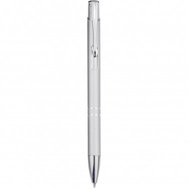 Лого трейд бизнес-подарки фото: Алюминиевая шариковая кнопочная ручка Moneta (Синяя чернила)