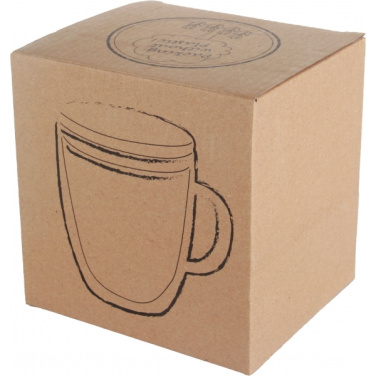 Логотрейд pекламные подарки картинка: Стакан стеклянный с двойными стенками GERTHE 350 мл