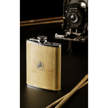 Логотрейд pекламные подарки картинка: Бутылка для питья Hipflask Bamboo 200 мл
