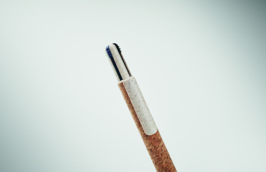Лого трейд pекламные подарки фото: Cork 4-colour ink ball pen