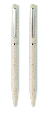 Логотрейд бизнес-подарки картинка: Wheat straw/ABS twist pen set