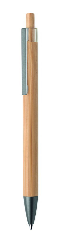 Лого трейд pекламные подарки фото: Push button bamboo pen
