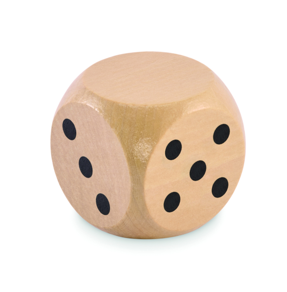 Логотрейд pекламные подарки картинка: Schima wooden dice 5cm dia