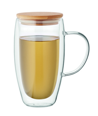 Лого трейд pекламные продукты фото: Double wall glass mug 450ml