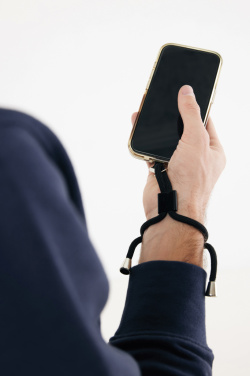 Лого трейд бизнес-подарки фото: Регулируемый держатель для телефона CarryLoop RCS из переработанного ПЭТ на запястье