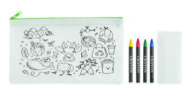 Лого трейд pекламные cувениры фото: Pencil case with 4 crayons