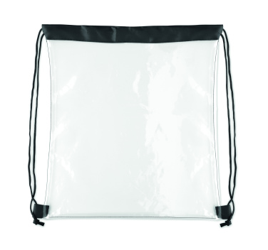 Лого трейд бизнес-подарки фото: Transparent drawstring bag