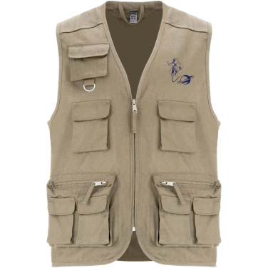 Логотрейд pекламные cувениры картинка: Многокарманный рабочий жилет Venera 200 г/м2 с V-образным вырезом