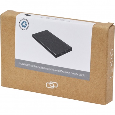 Logotrade presentreklam bild: Connect 5 000 mAh powerbank av återvunnen aluminium