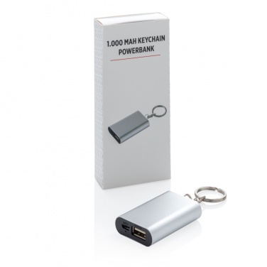 Logotrade profilprodukter bild: 1.000 mAh nyckelring powerbank
