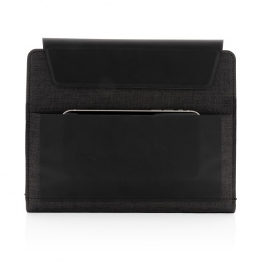 Logotrade profilprodukter bild: Fiko A5 portfolio med trådlös laddning och powerbank