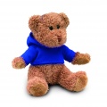 Teddybjörn i plysch med tr, Blå
