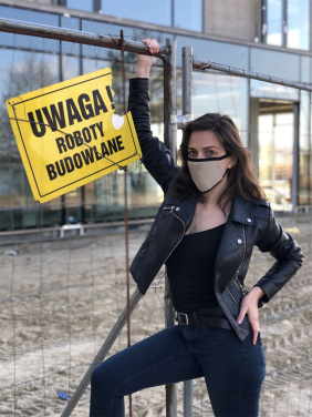 Logotrade profilprodukter bild: MARS PRO bomullsmask (storlek M) med ficka och HEPA-filter 1380165