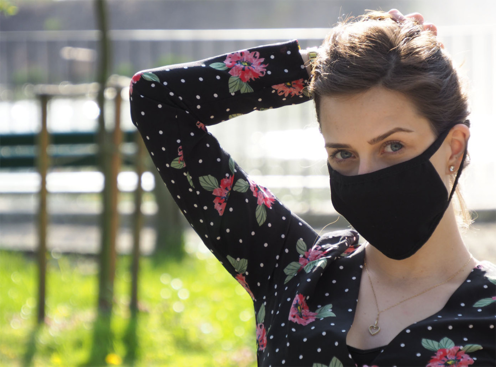 Logotrade kampanjprodukter bild: MARS PRO bomullsmask (storlek L) med ficka och HEPA-filter 1570165