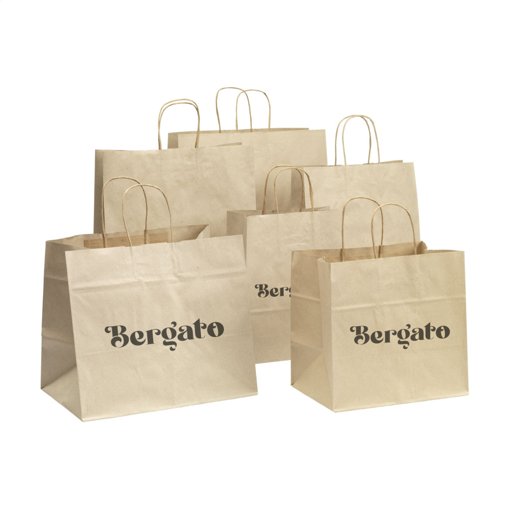 Logotrade profilreklam bild: Leaf It Bag återvunnet gräspapper (90 g/m²) L