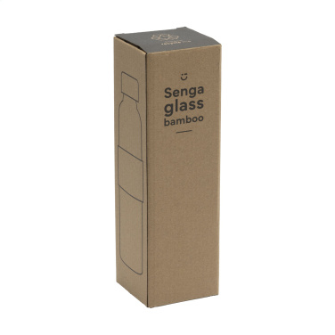 Logotrade kampanjprodukter bild: Senga Glass Bamboo 500 ml dricksflaska
