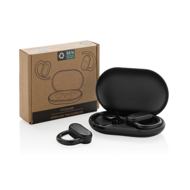 Logotrade profilreklam bild: Fitsound RCS TWS öronsnäckor öppet öra i återvunnen plast
