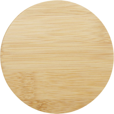 Logotrade kampanjprodukter bild: Leona 350 ml glasmugg med bambulock