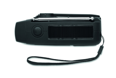 Logotrade profilprodukter bild: Bärbar radioSOS med LED-ficklampa