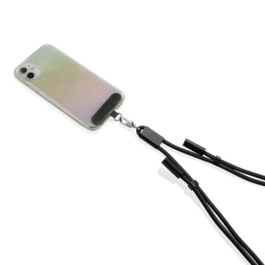 Logotrade kampanjprodukter bild: LoopAmp RCS RPET justerbar telefonkabel med 60 W kabel