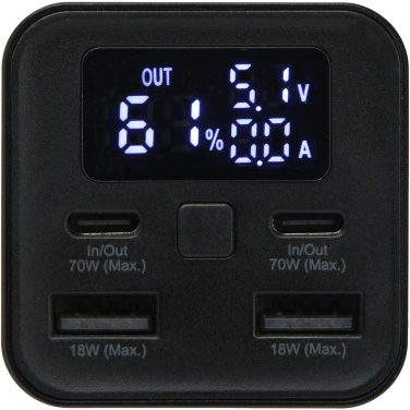 Logotrade profilreklam bild: Acamar 20 000 mAh 70 W powerbank för bärbar dator av återvunnen aluminium