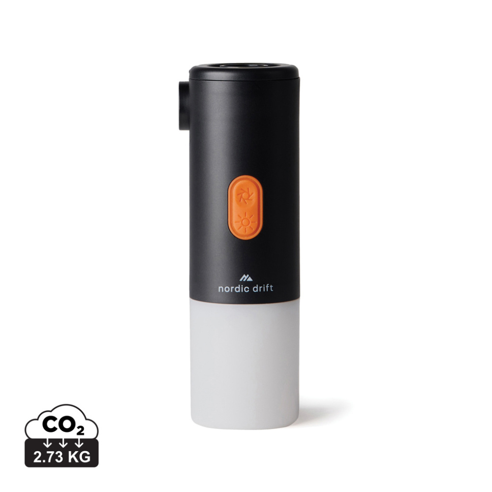 Logotrade reklamprodukter bild: Nordic Drift Titan portabel luftpump & campinglampa