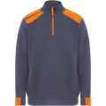 Maverick 280 g/m2 herrtröja med halv dragkedja, Bly / Orange