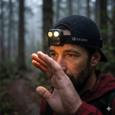 Logotrade kampanjprodukter bild: Gear X pannlampa med rörelsesensor, RCS rplast